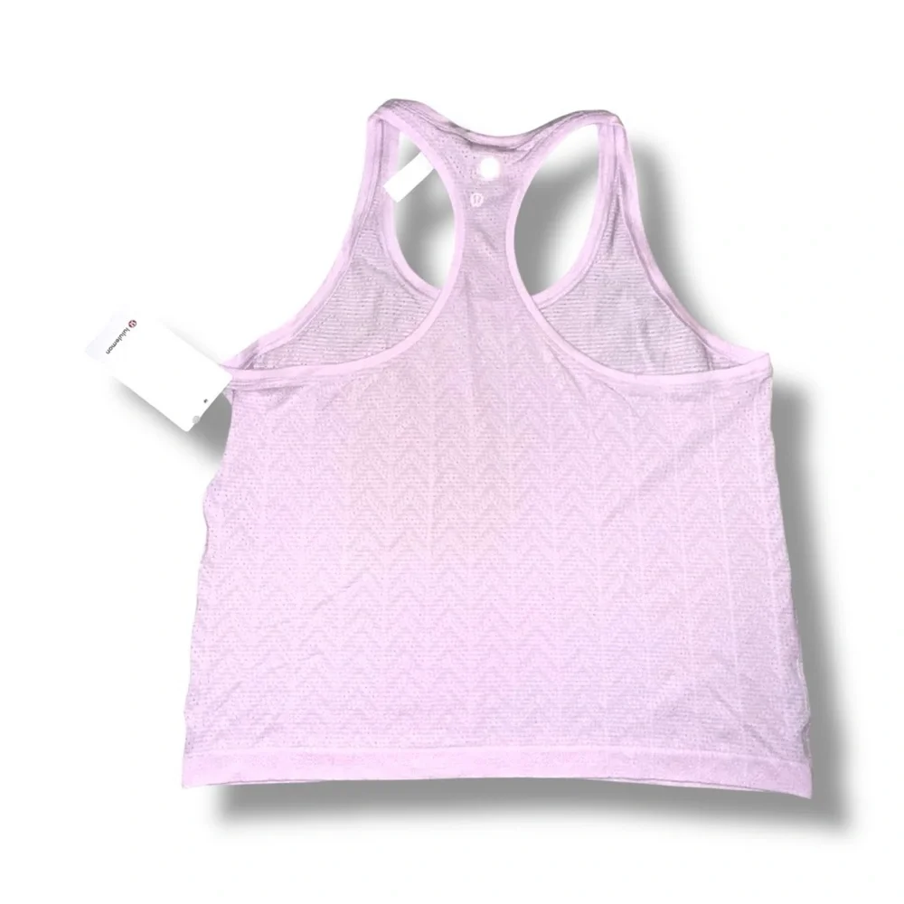 NWT LULULEMON Swiftly Pointelle Racerback Tank *Waist Herringbone Dot Pink 14